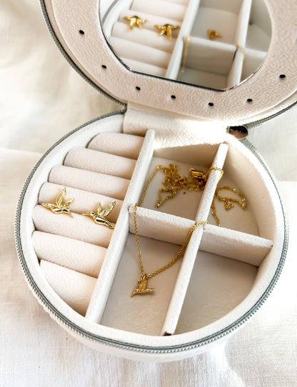 Gold Hummingbird Stud Earrings