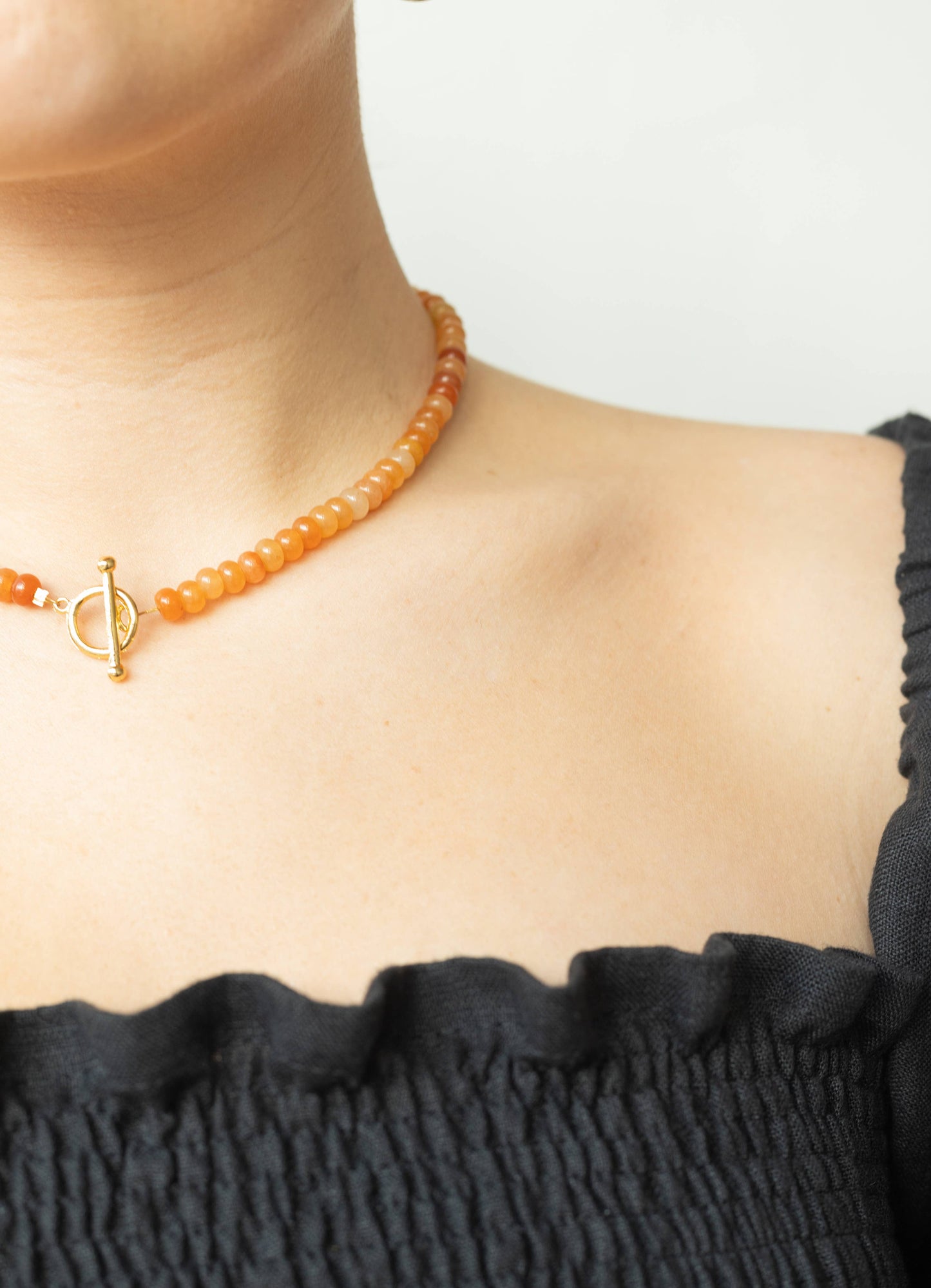 Millie Necklace – Red Aventurine Beaded Necklace