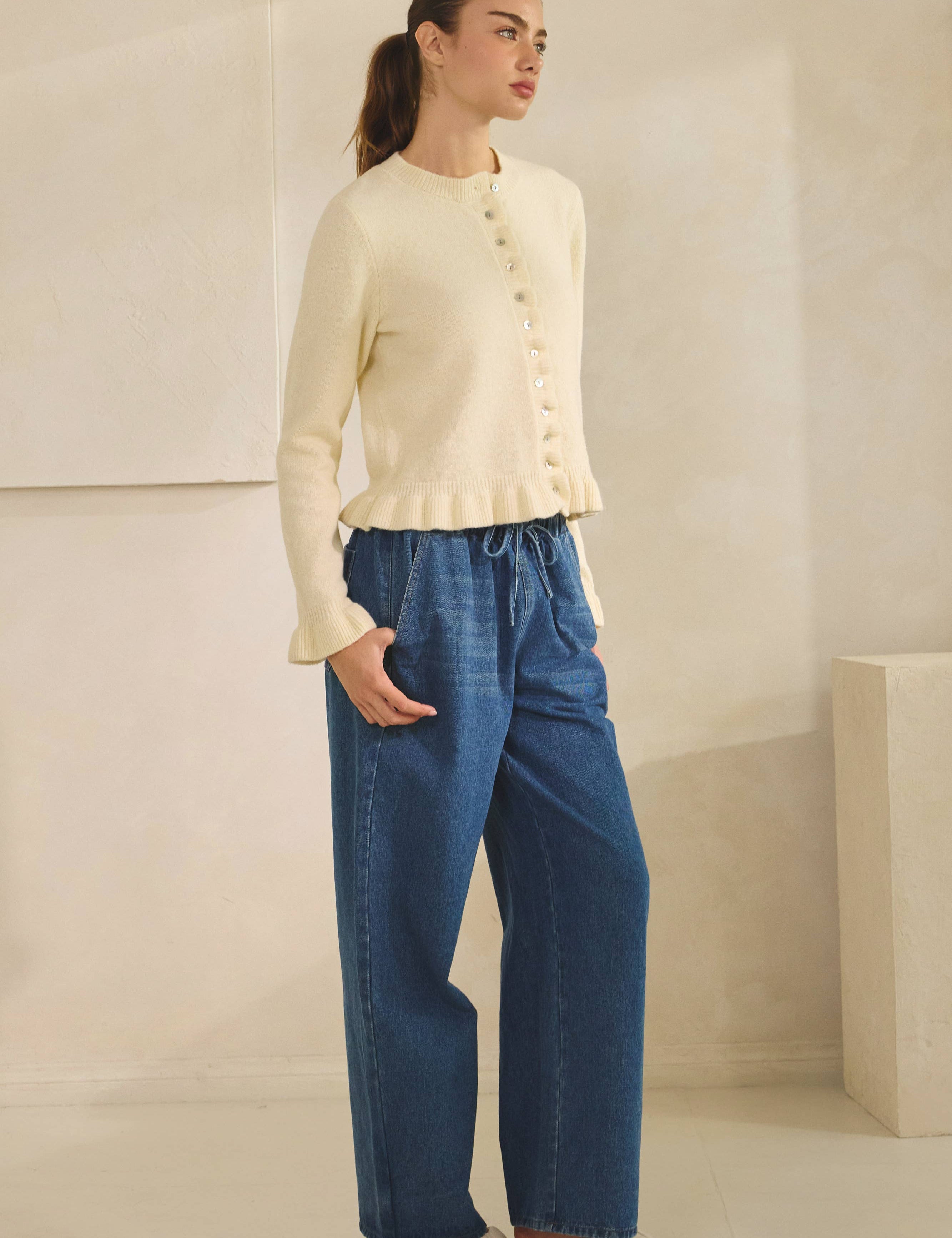 Lemon Drop Ruffle Cardigan