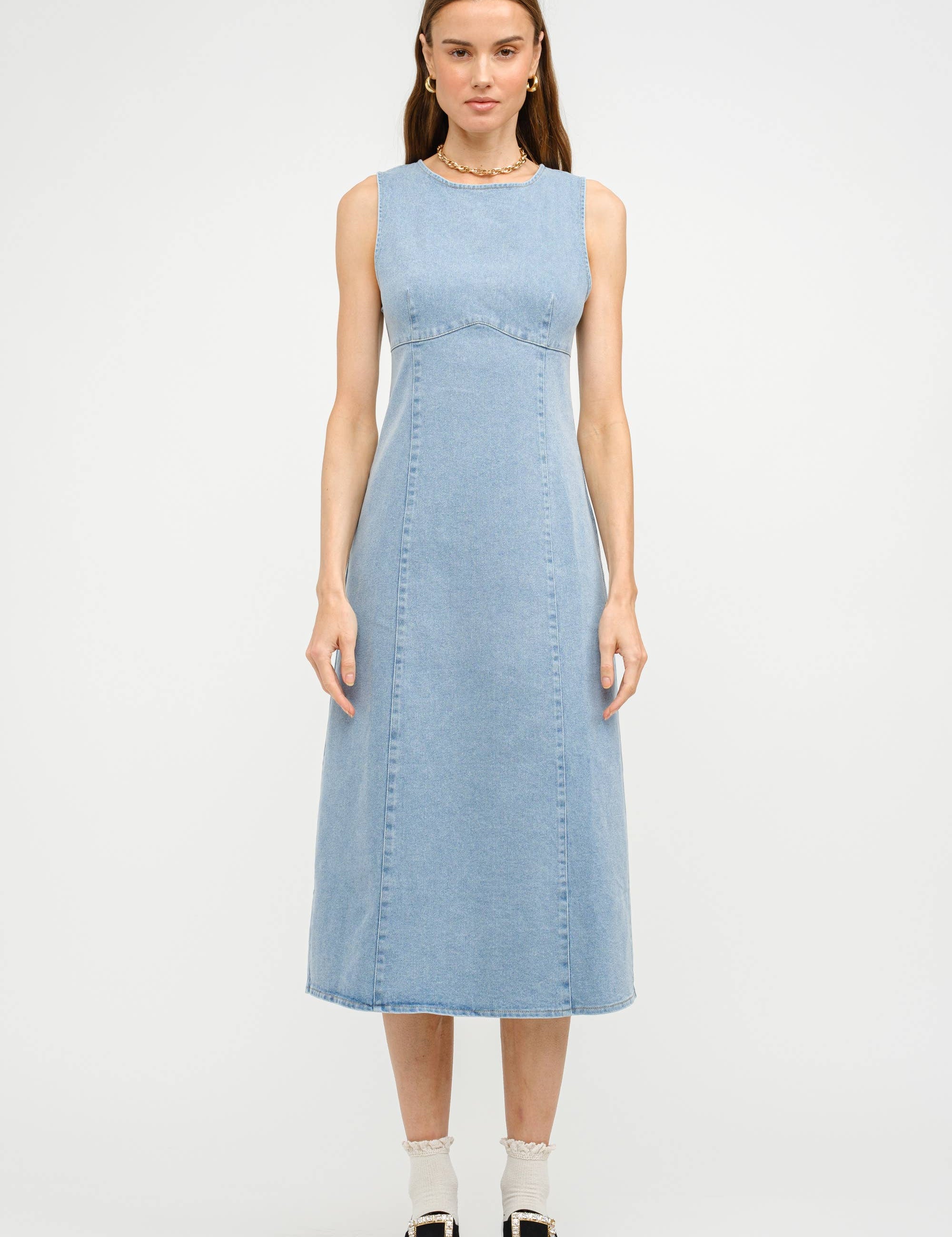 Colleen Denim Midi Dress