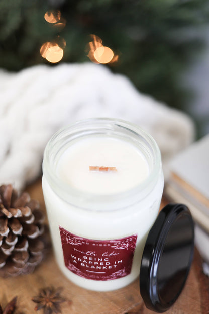 Being Wrapped in a Blanket Candle