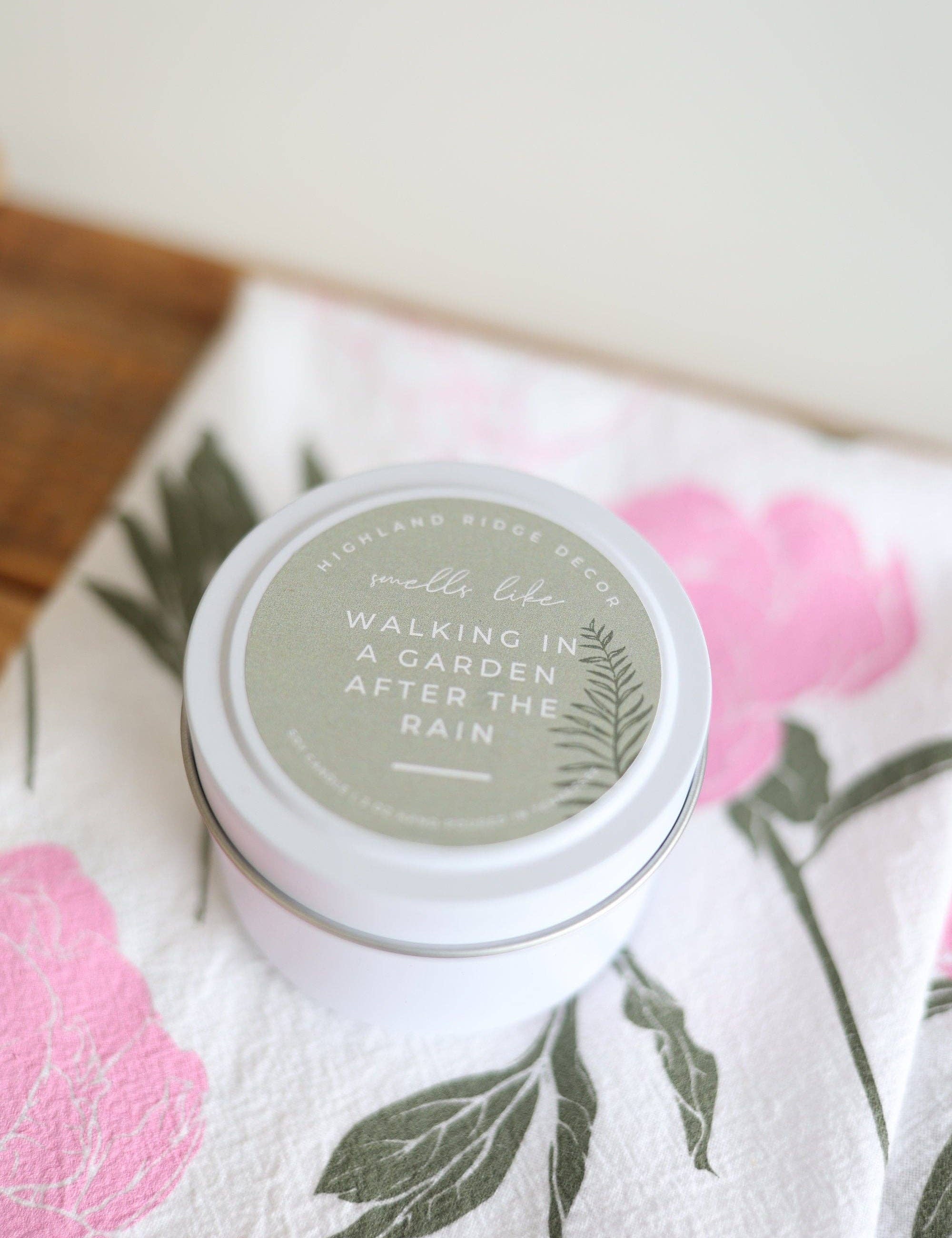 Walking In A Garden After The Rain | Candle Tin