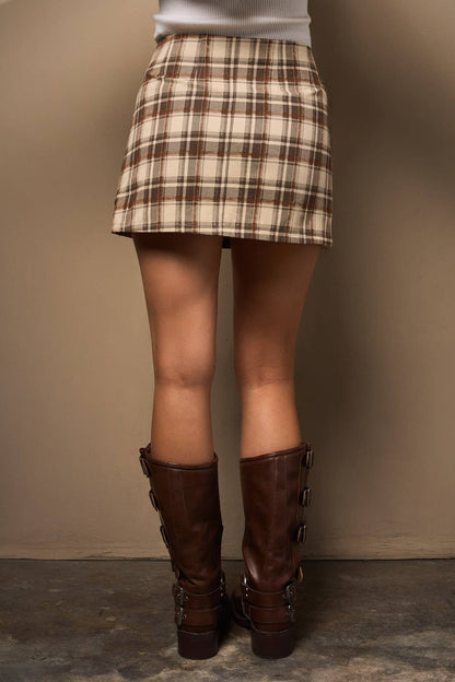 The Walnut Plaid Skirt