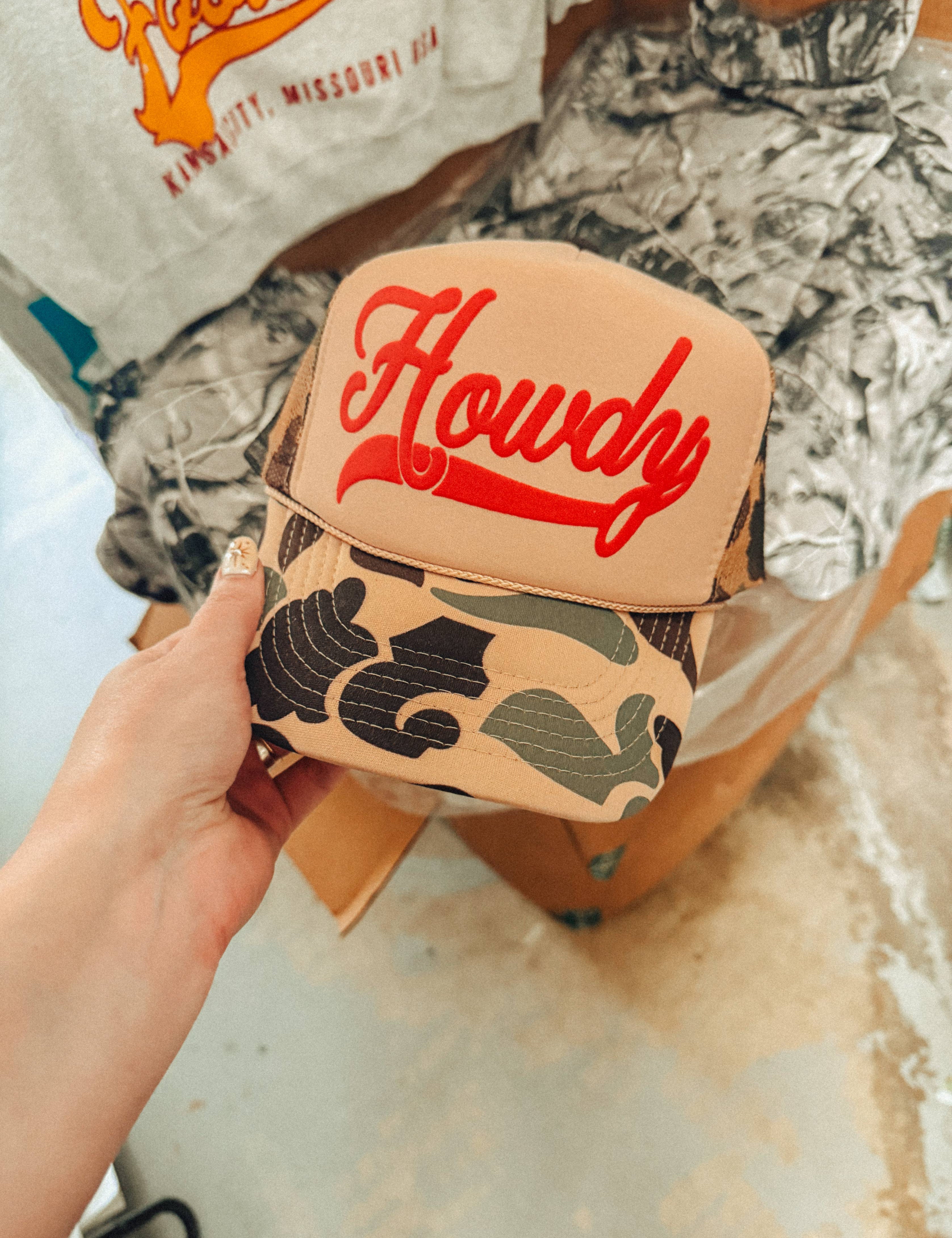 Howdy Camo Trucker Hat
