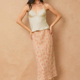 Rosewater Layered Midi Skirt