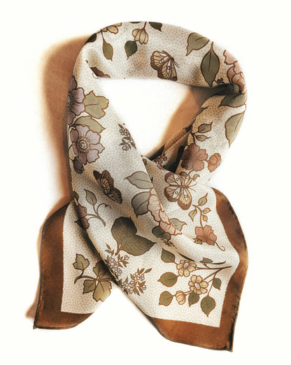 Flora West Printed Silk Bandana