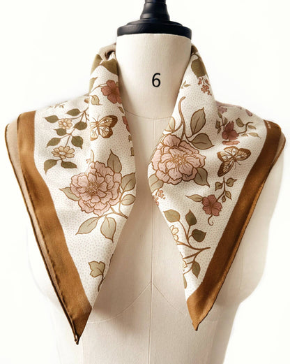 Flora West Printed Silk Bandana