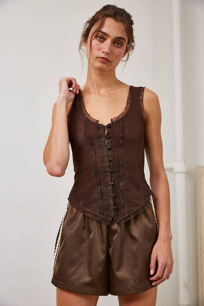 Cocoa Corset Top
