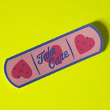 Take Care Bandaid Sticker