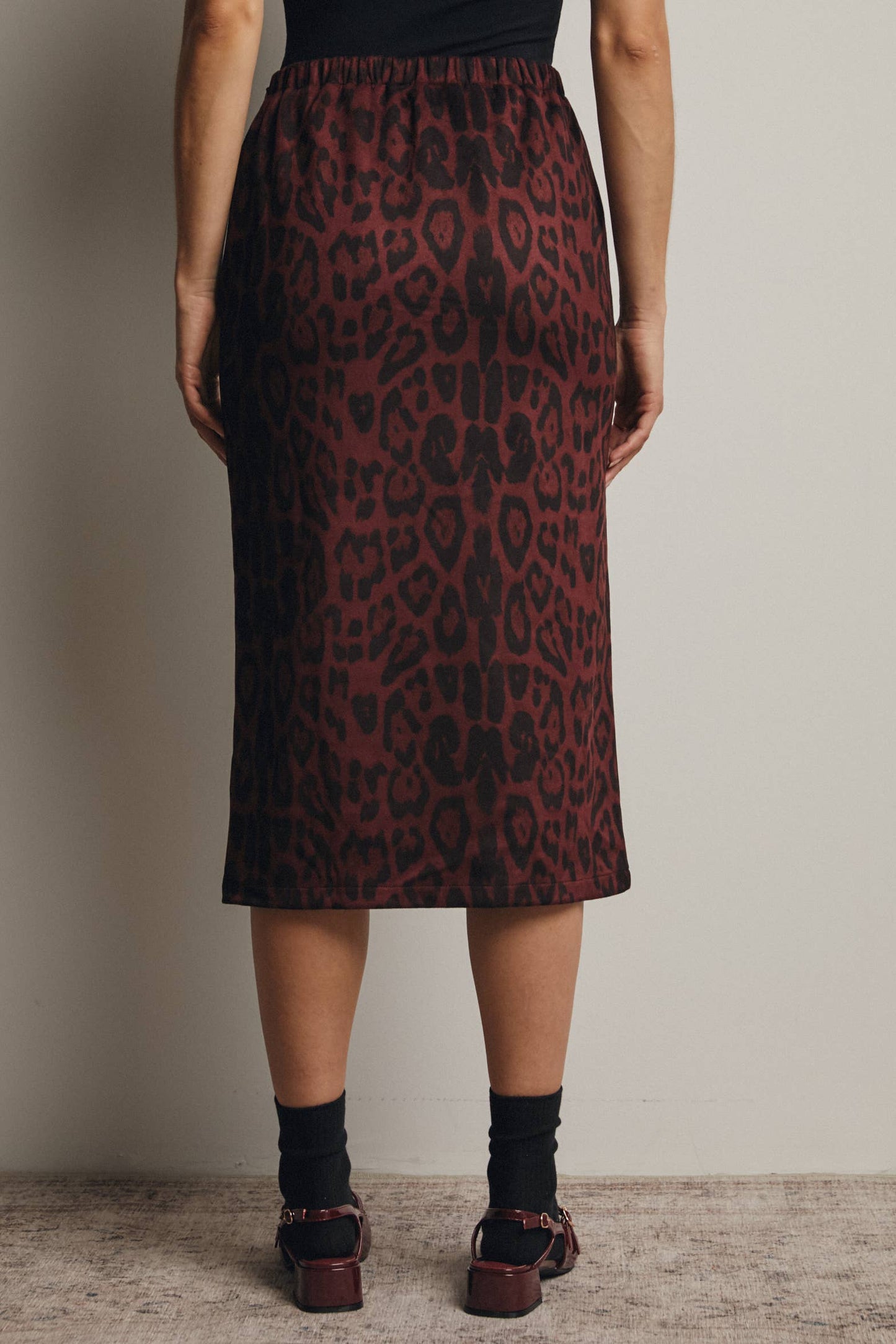 Astrid Leopard Midi Skirt