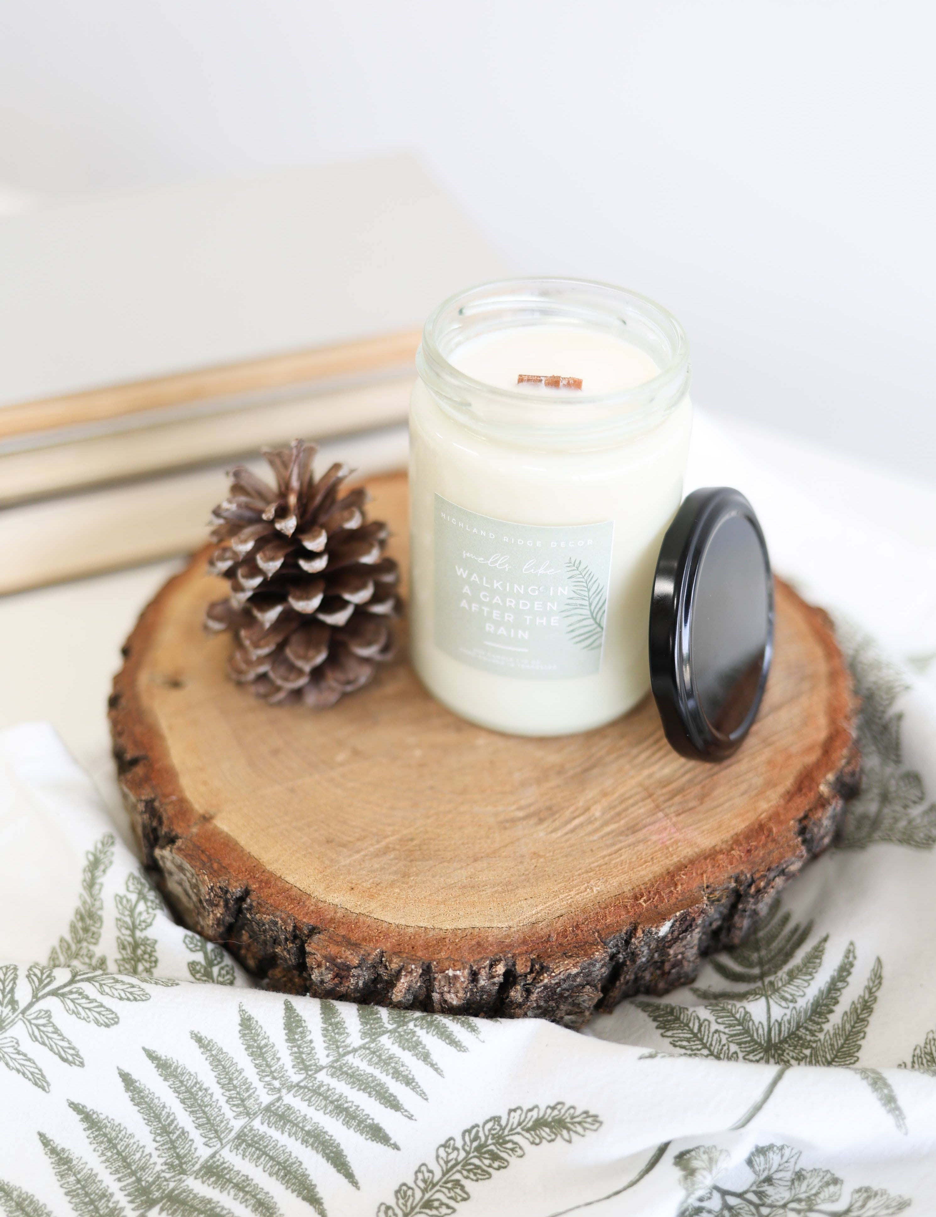 Walking In A Garden After The Rain | Wood Wick Soy Candle