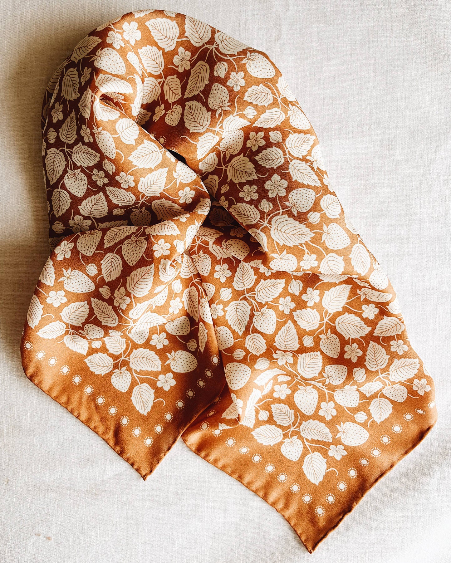 Strawberry Patch Silk Bandana