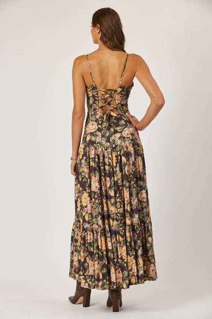 Vintage Blossom Maxi Dress