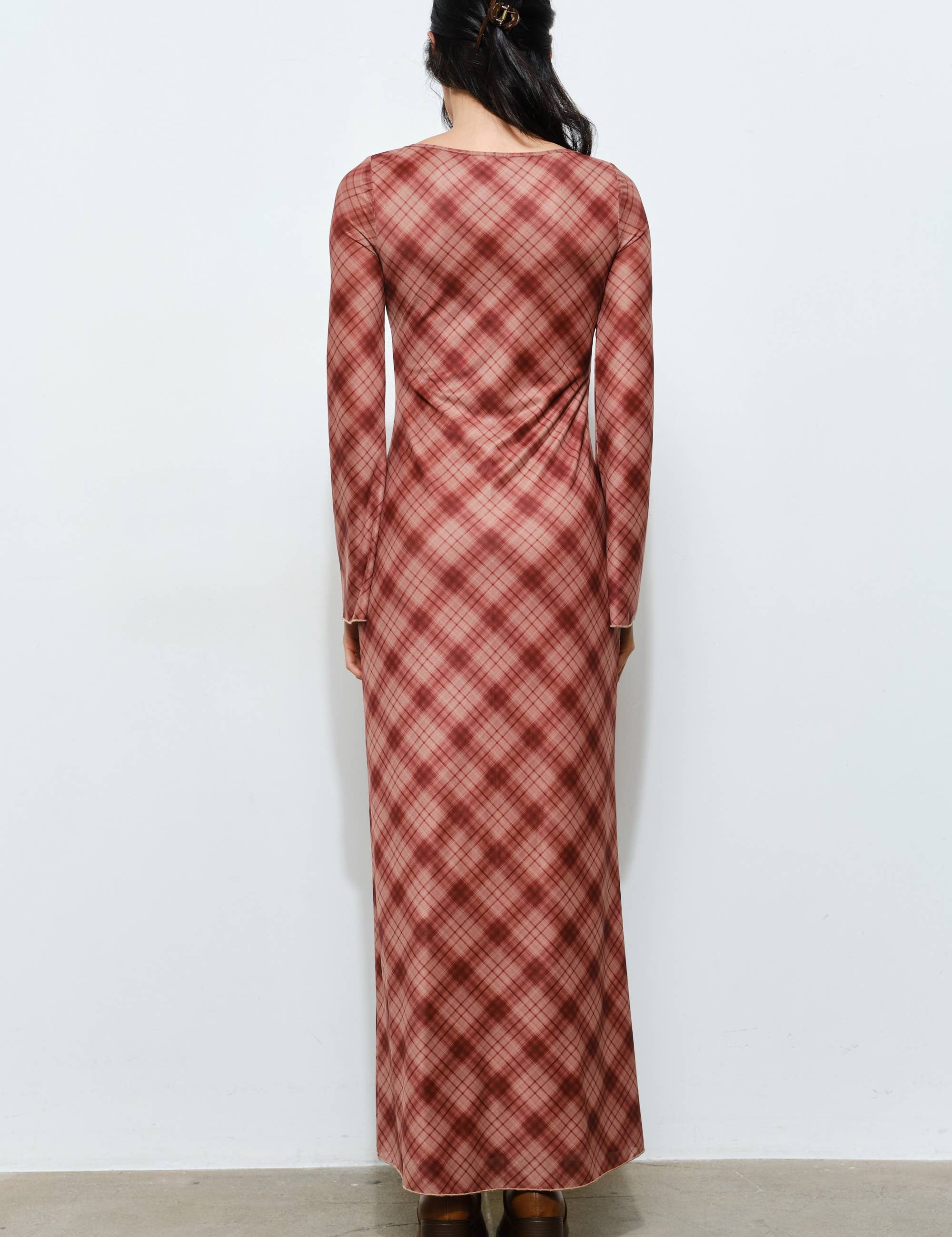 Redwood Plaid Maxi Dress
