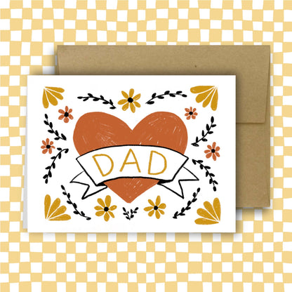 Dad Classic Heart Card