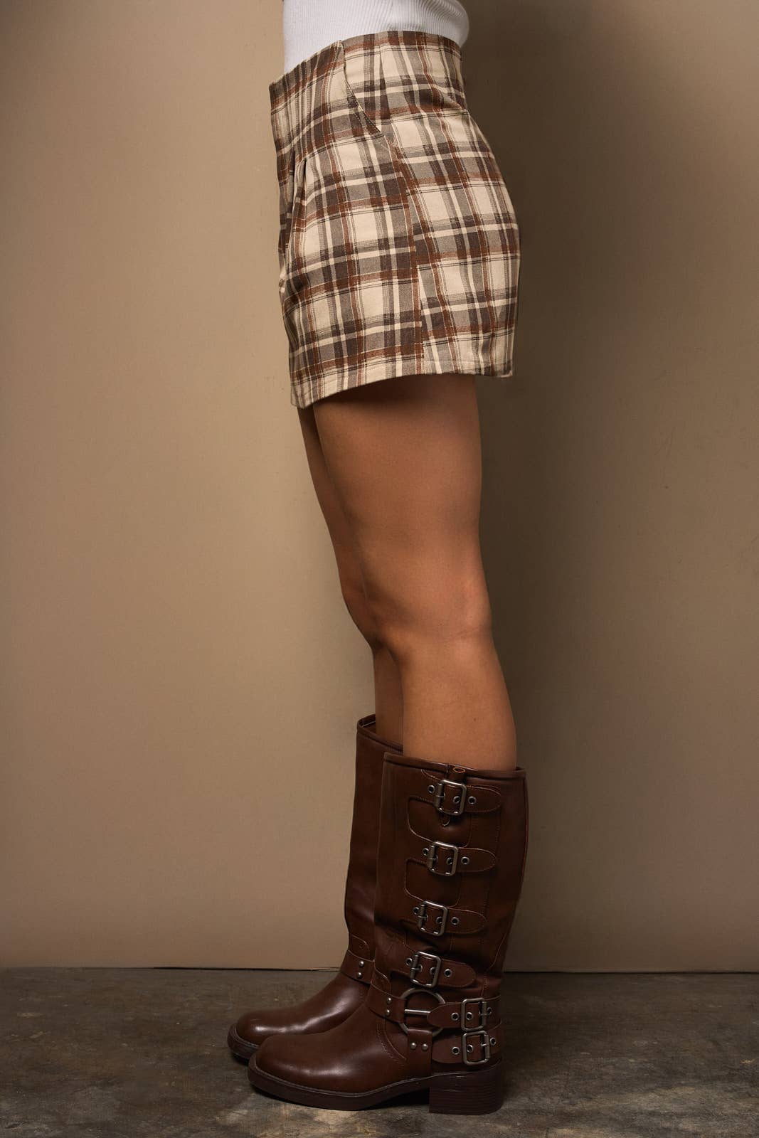 The Walnut Plaid Skirt
