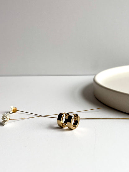 Small Gold Huggie Hoops