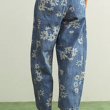 Cary Floral Barrel Jeans