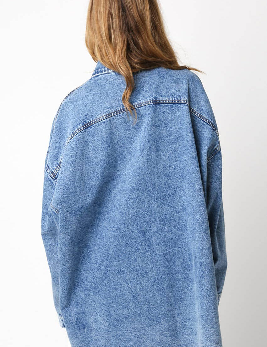 Finn Oversized Denim Button-Up