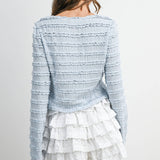 Abingdon Textured Ruffle Cardigan