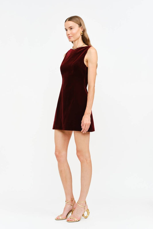 Merlot Velvet Dress