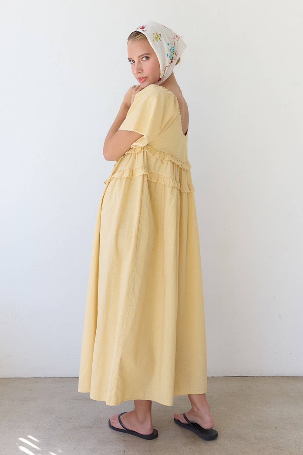 Daffodil Flowy Midi Dress