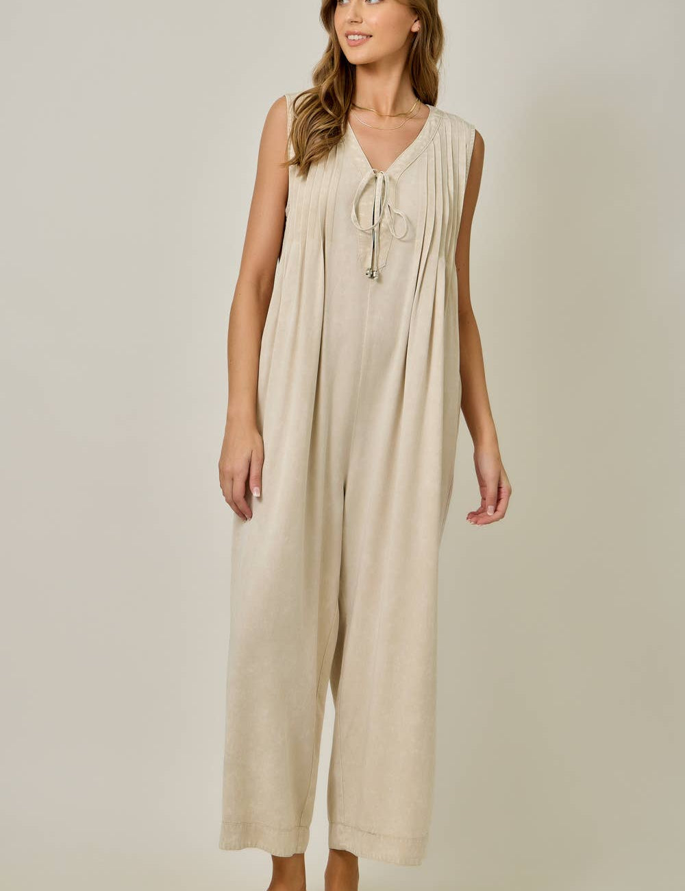 Dune Wide-Leg Tencel Jumpsuit