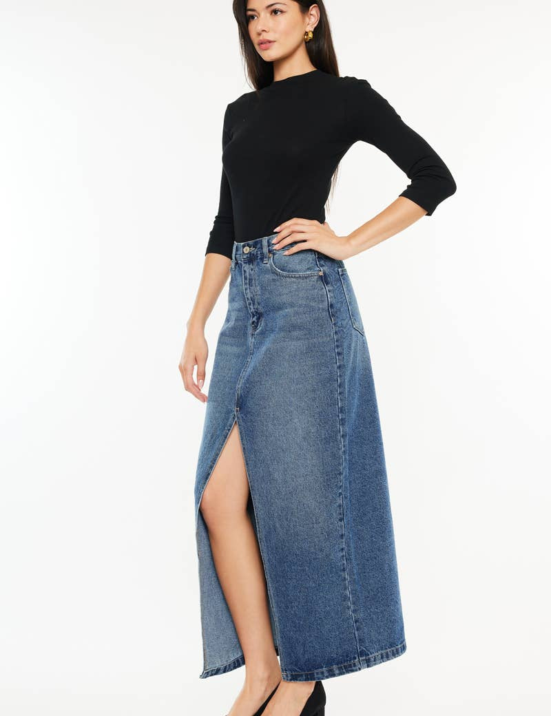 Harper Denim Maxi Skirt