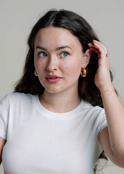 Chunky Oval Hoops — Gold