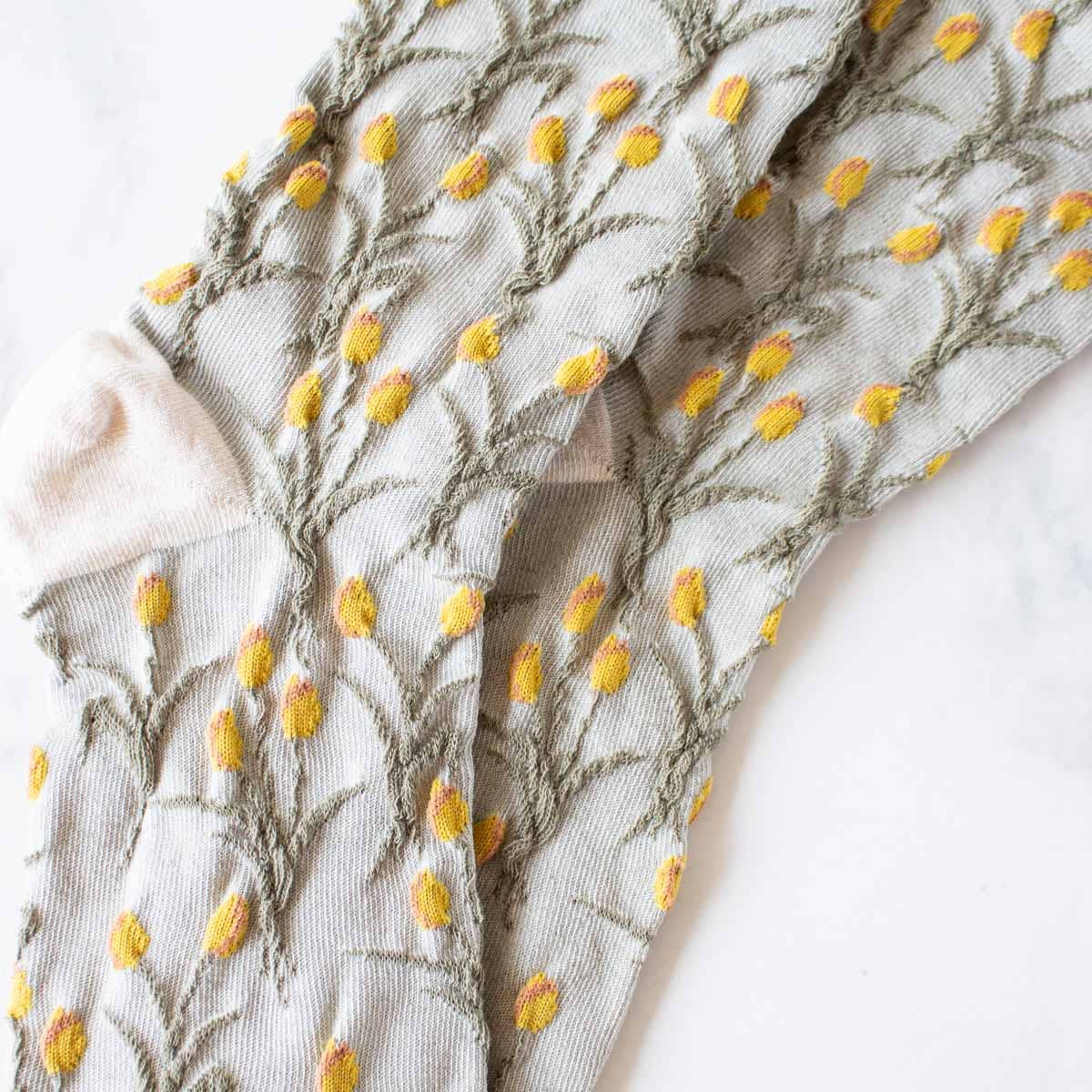 The Vintage Tulip Crew Sock