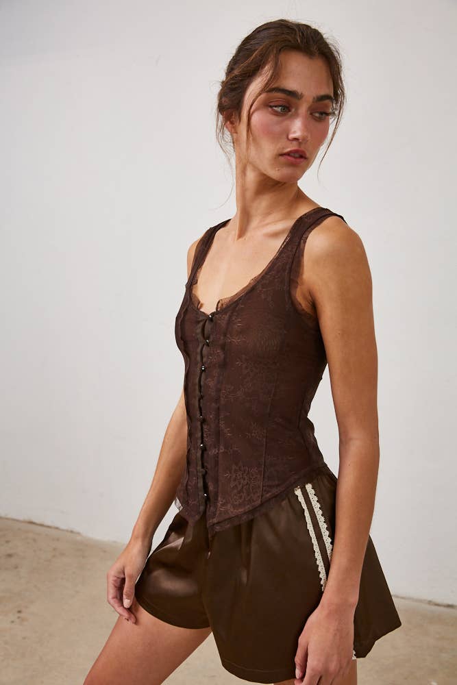 Cocoa Corset Top