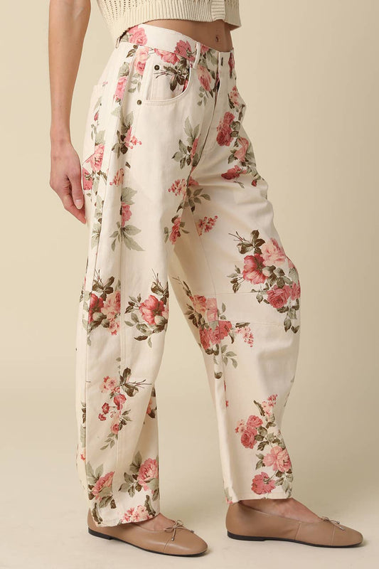 Rosebud Floral Jeans
