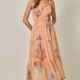 Peach Tree Midi Dress