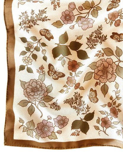 Flora West Printed Silk Bandana