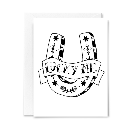 Lucky Me Horseshoe Card