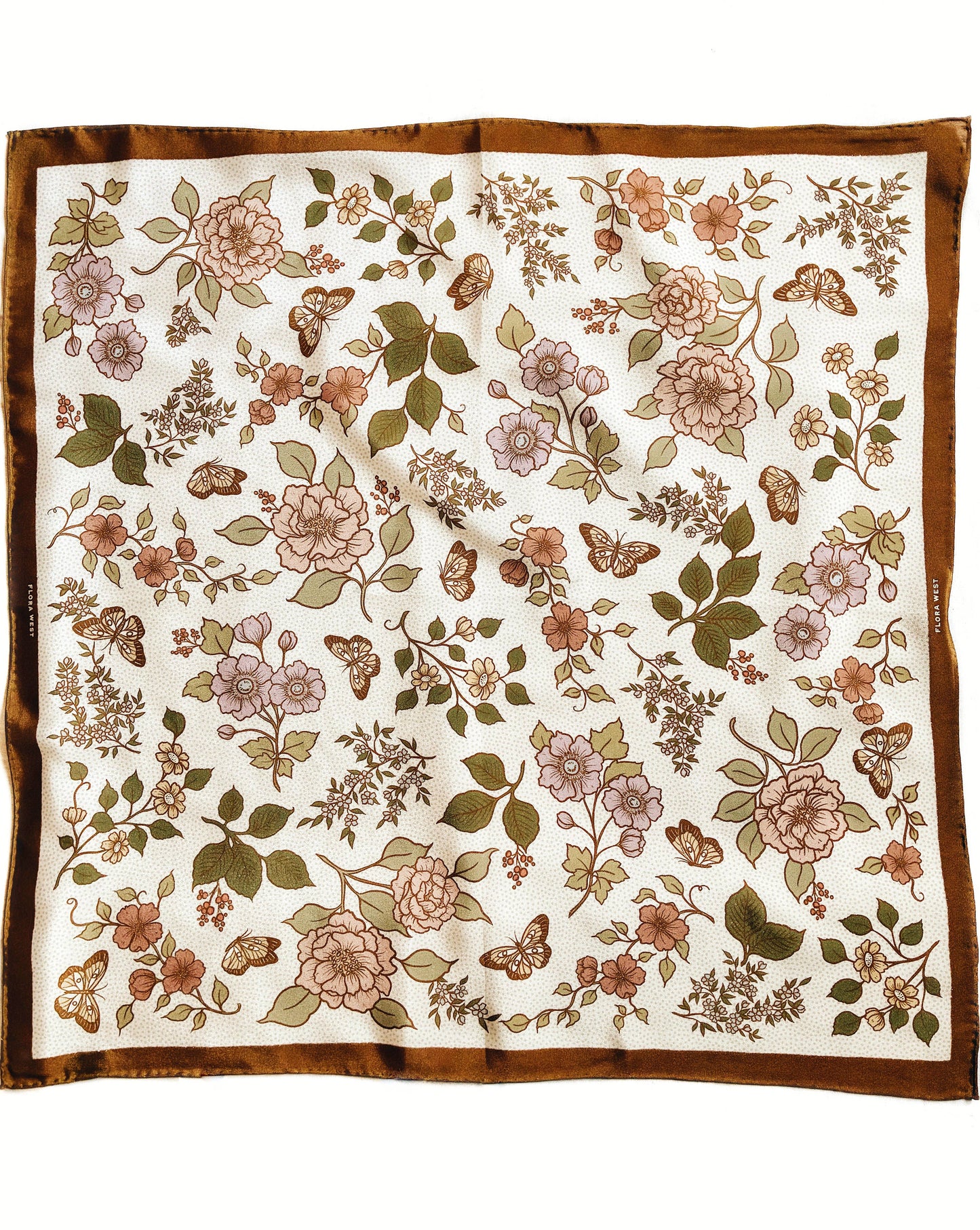 Flora West Printed Silk Bandana