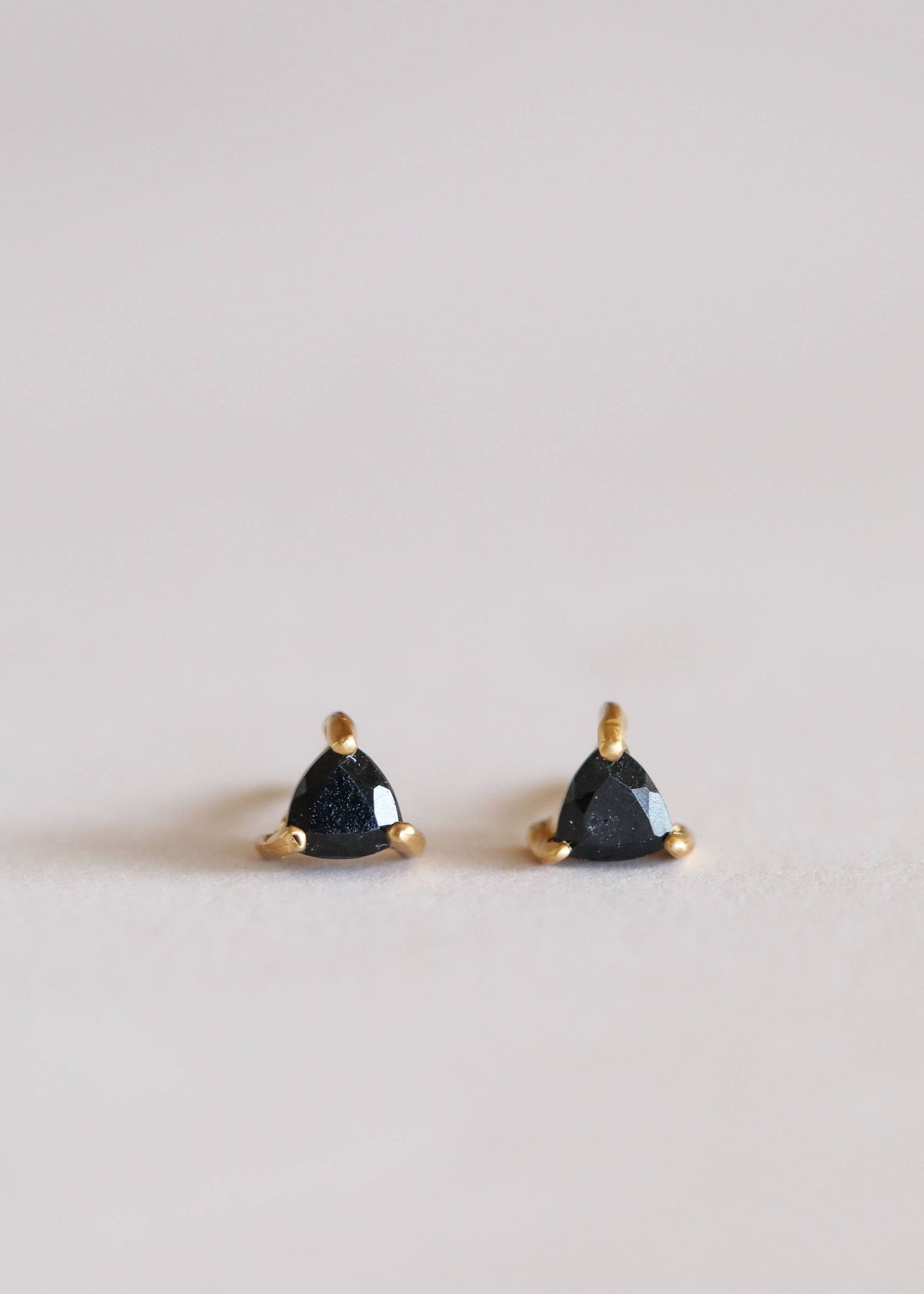 Eclipse Studs – Black Tourmaline & Gold