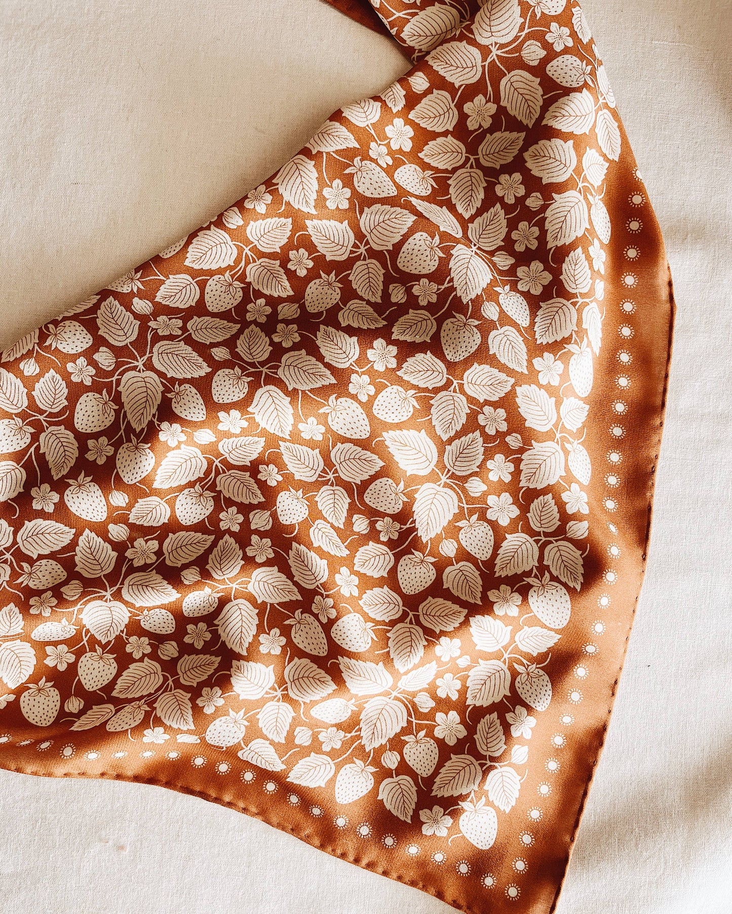 Strawberry Patch Silk Bandana