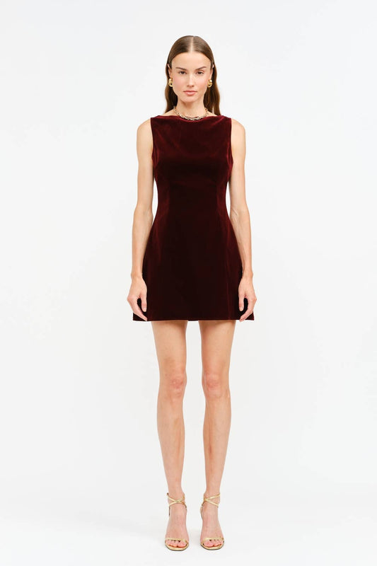 Merlot Velvet Dress