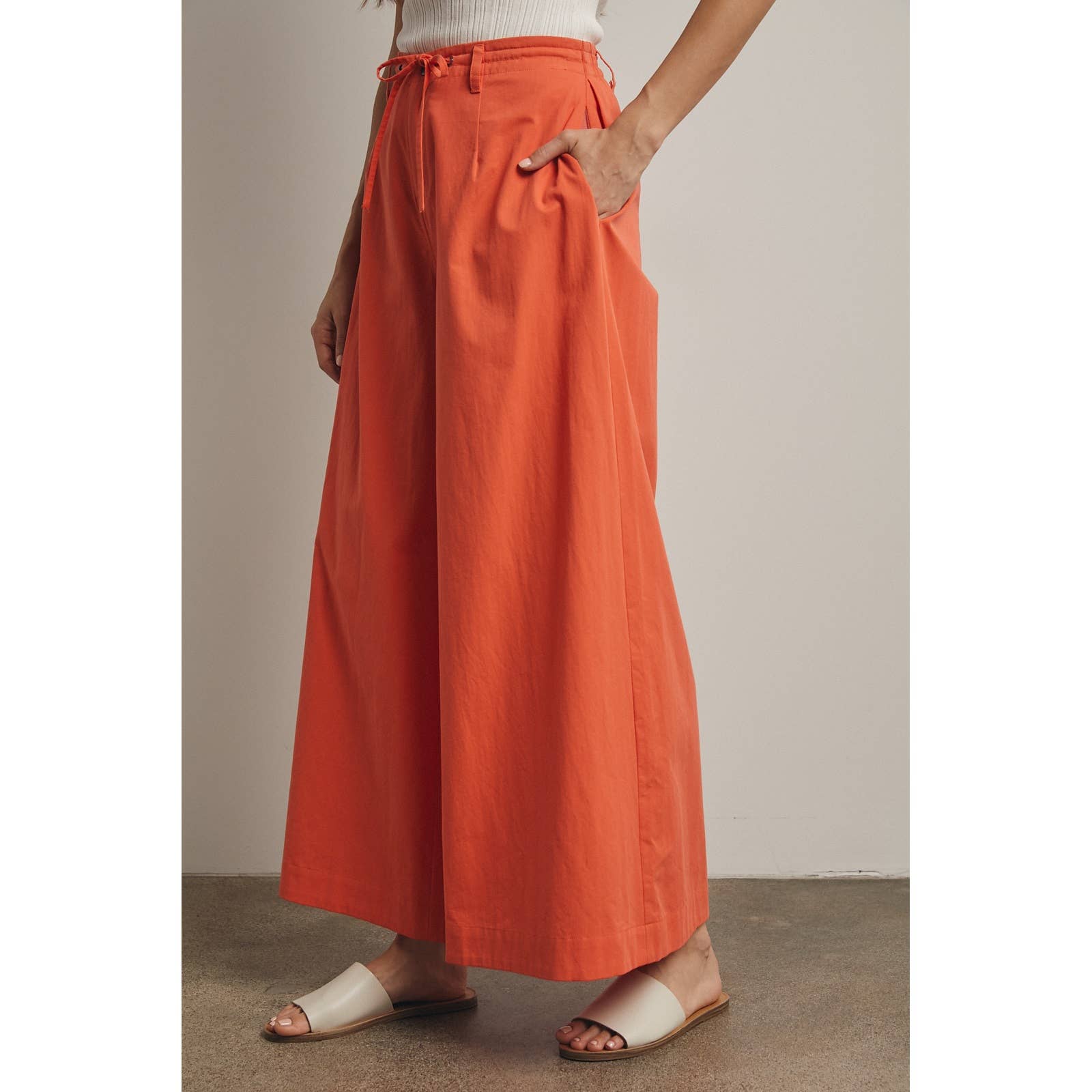 Louisa Wide-Leg Drawstring Pants