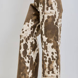 St. Paul Cowhide Wide Leg Jeans