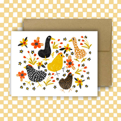 Farm Friends + Flowers Card
