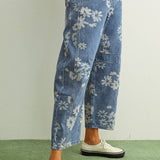 Cary Floral Barrel Jeans