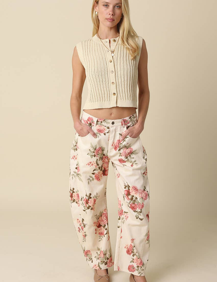 Rosebud Floral Jeans