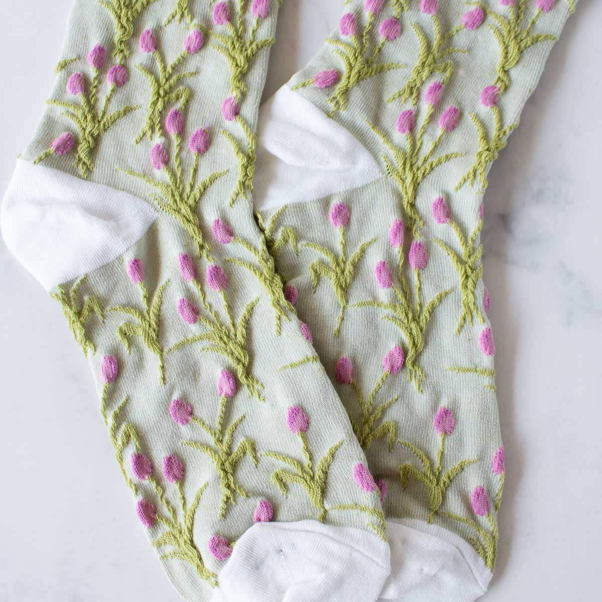The Vintage Tulip Crew Sock