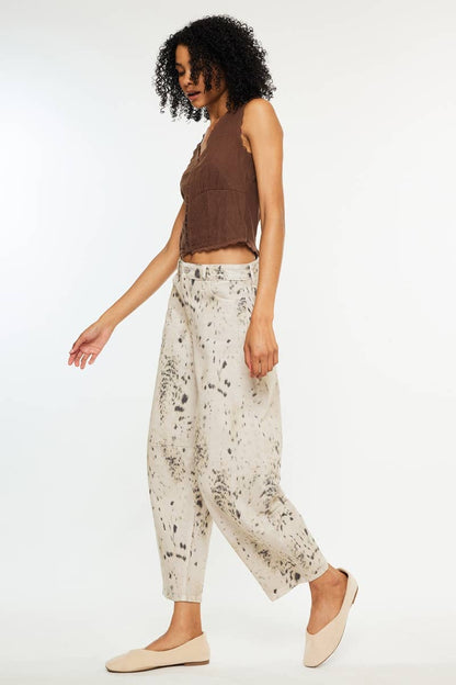 Tobacco Row Animal Print Horseshoe Jean