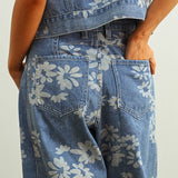 Cary Floral Barrel Jeans