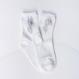 The Embroidered Rose Crew Sock