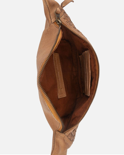 Hanna Woven Leather Belt Bag