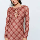 Redwood Plaid Maxi Dress